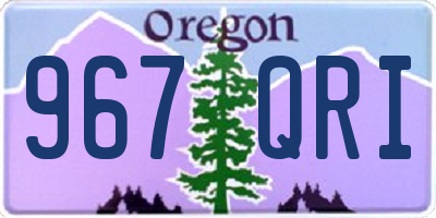 OR license plate 967QRI