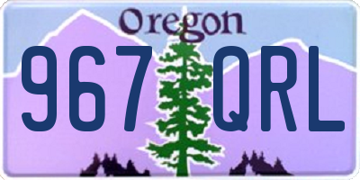 OR license plate 967QRL