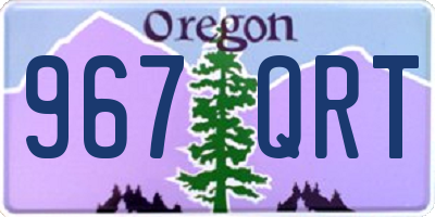 OR license plate 967QRT