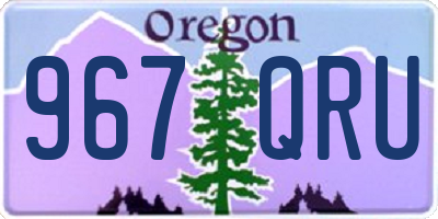 OR license plate 967QRU