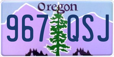 OR license plate 967QSJ