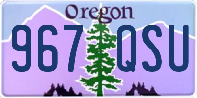 OR license plate 967QSU