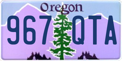 OR license plate 967QTA