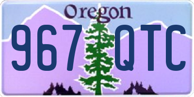OR license plate 967QTC