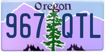 OR license plate 967QTL