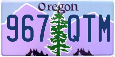 OR license plate 967QTM