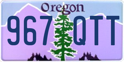 OR license plate 967QTT