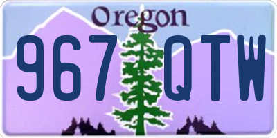 OR license plate 967QTW