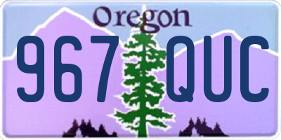 OR license plate 967QUC