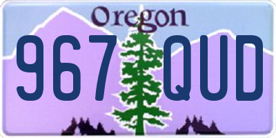 OR license plate 967QUD