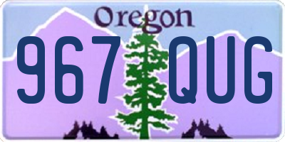 OR license plate 967QUG