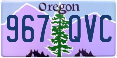 OR license plate 967QVC