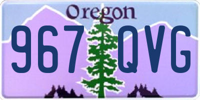 OR license plate 967QVG