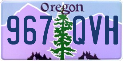 OR license plate 967QVH