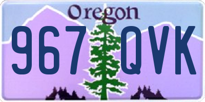 OR license plate 967QVK