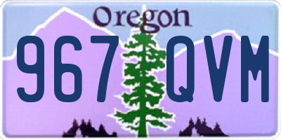 OR license plate 967QVM