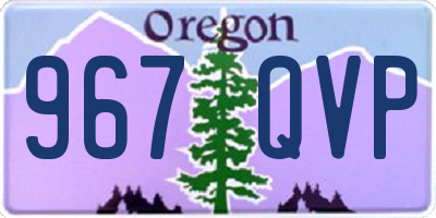 OR license plate 967QVP