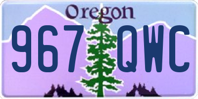 OR license plate 967QWC