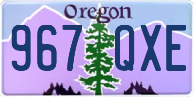 OR license plate 967QXE