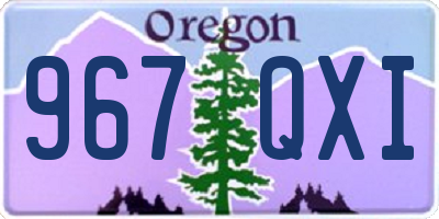 OR license plate 967QXI