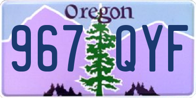OR license plate 967QYF