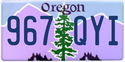 OR license plate 967QYI