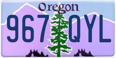 OR license plate 967QYL