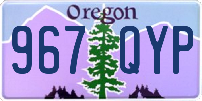 OR license plate 967QYP