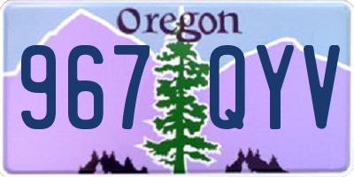 OR license plate 967QYV