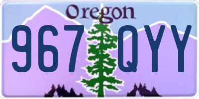 OR license plate 967QYY