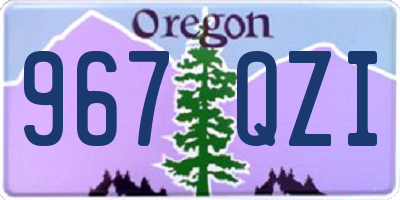 OR license plate 967QZI