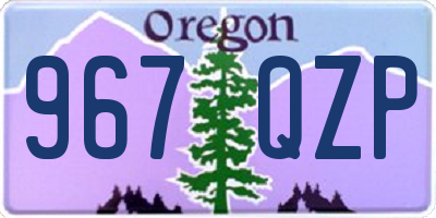 OR license plate 967QZP