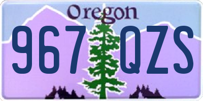 OR license plate 967QZS