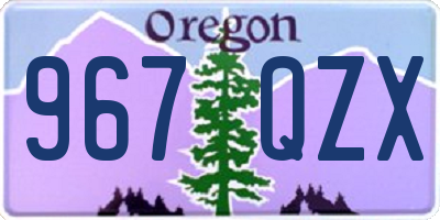 OR license plate 967QZX