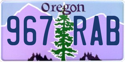 OR license plate 967RAB