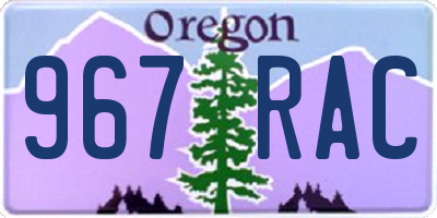 OR license plate 967RAC