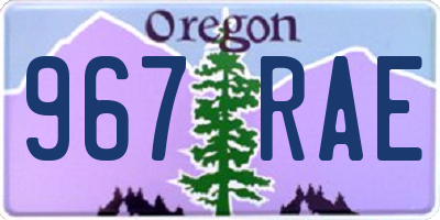 OR license plate 967RAE