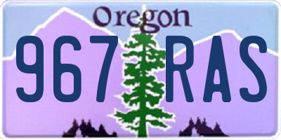 OR license plate 967RAS