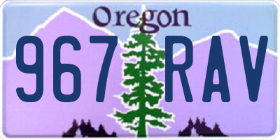 OR license plate 967RAV