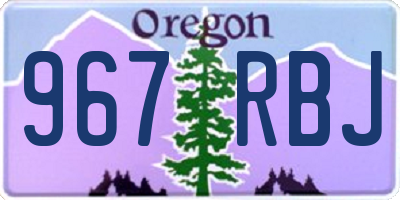 OR license plate 967RBJ