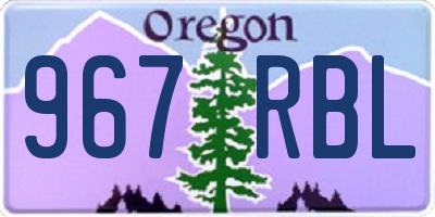 OR license plate 967RBL