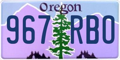 OR license plate 967RBO