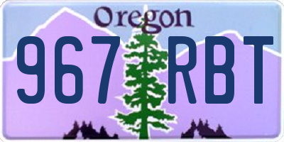 OR license plate 967RBT