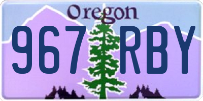 OR license plate 967RBY