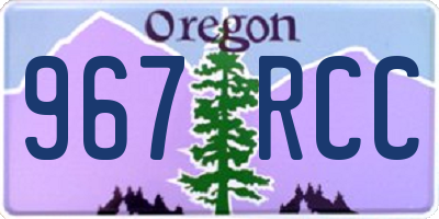 OR license plate 967RCC