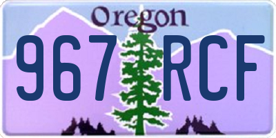 OR license plate 967RCF