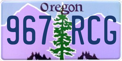 OR license plate 967RCG