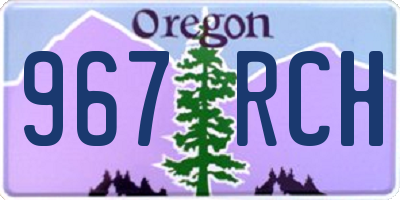 OR license plate 967RCH