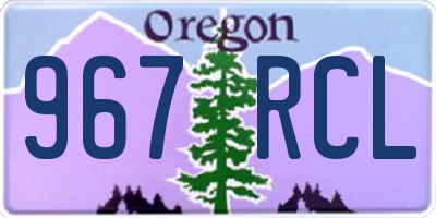 OR license plate 967RCL
