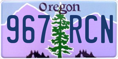 OR license plate 967RCN
